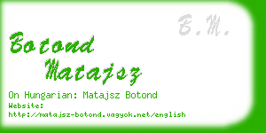 botond matajsz business card